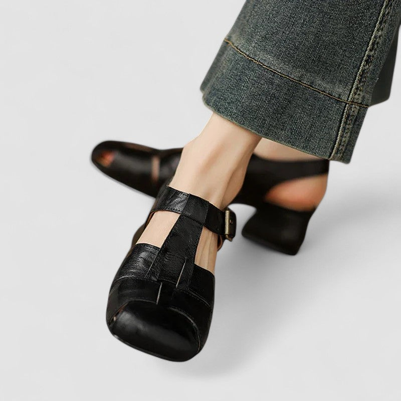 Silvia | Scarpe Mary Jane Retrò con Intagli