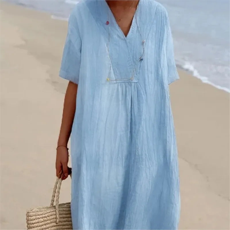 Caterina | Abito Maxi Morbido con Texture