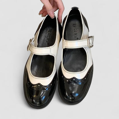 Bianca | Scarpe Mary Jane a Contrasto