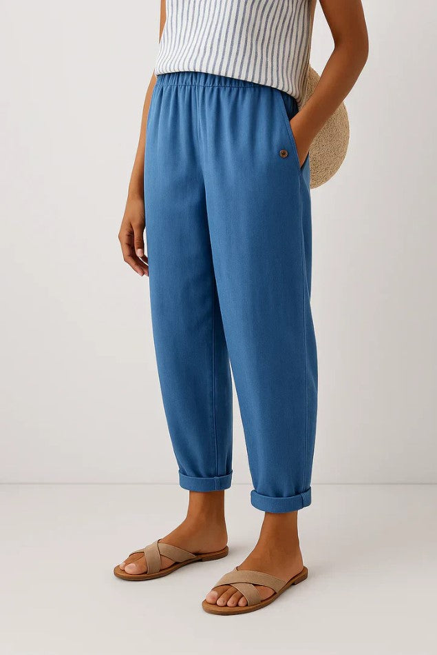 Vittoria | Pantaloni Classici Effetto Lino