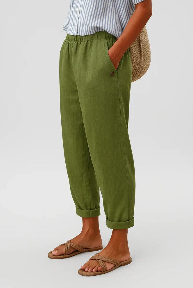 Vittoria | Pantaloni Classici Effetto Lino