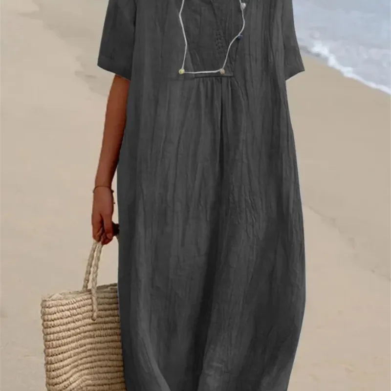 Caterina | Abito Maxi Morbido con Texture