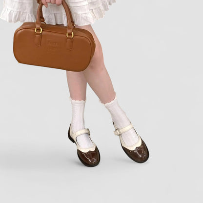 Bianca | Scarpe Mary Jane a Contrasto