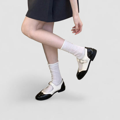 Bianca | Scarpe Mary Jane a Contrasto