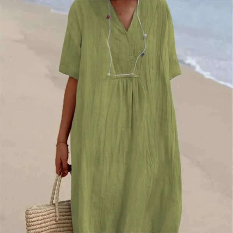 Caterina | Abito Maxi Morbido con Texture