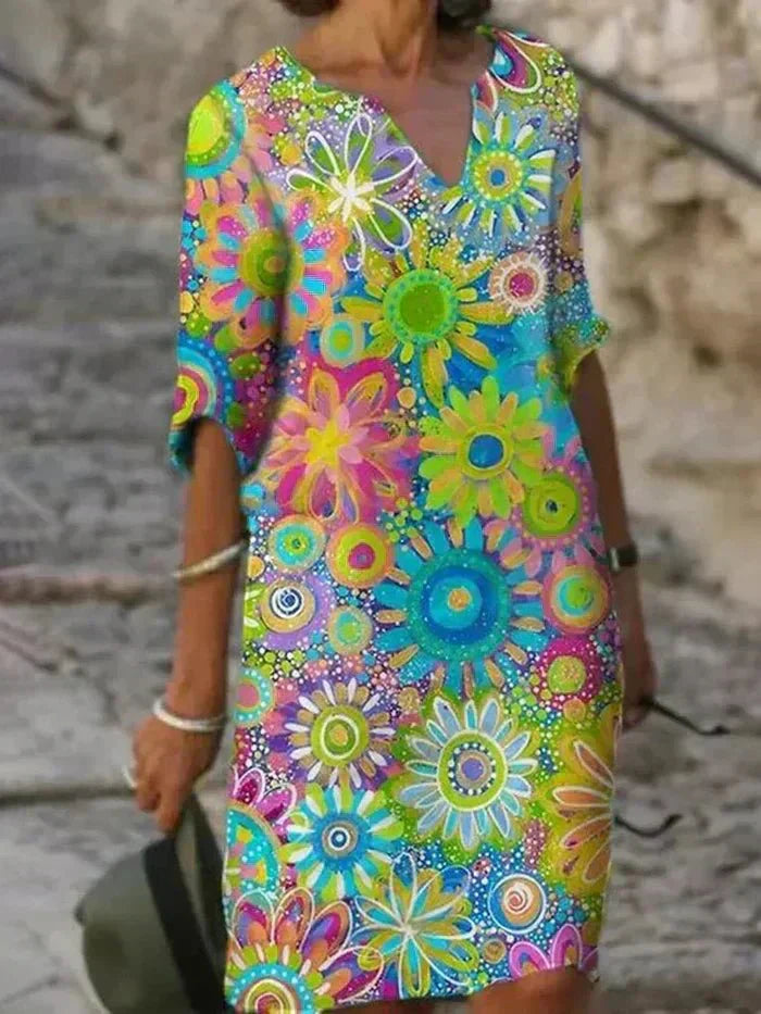 Concetta | Abito Maxi Floreale Vivace