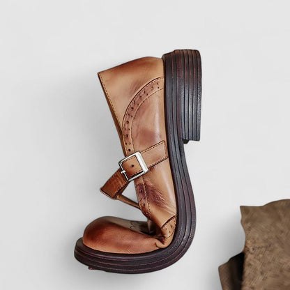 Graziella | Scarpe Mary Jane Classiche con Effetto Rilievo