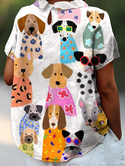 Nicoletta | Camicia con Motivo Cane