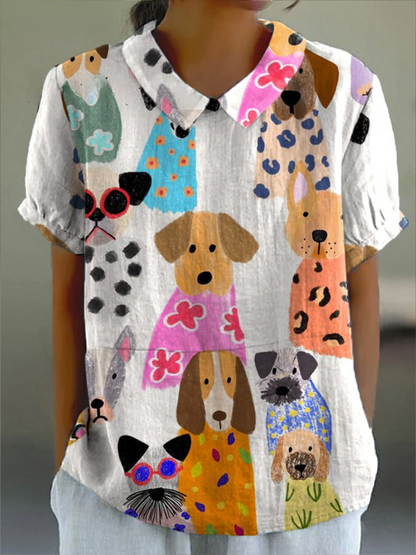 Nicoletta | Camicia con Motivo Cane