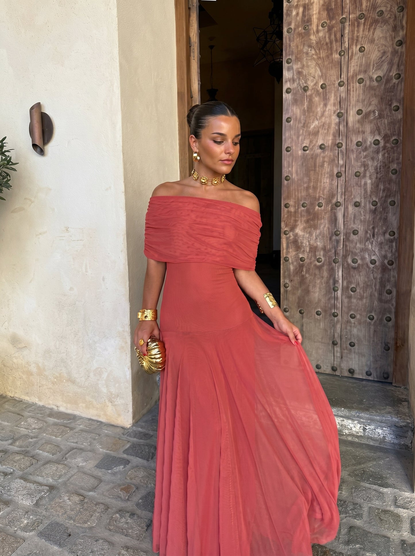 Silvia | Abito Elegante in Tulle Effetto Seta