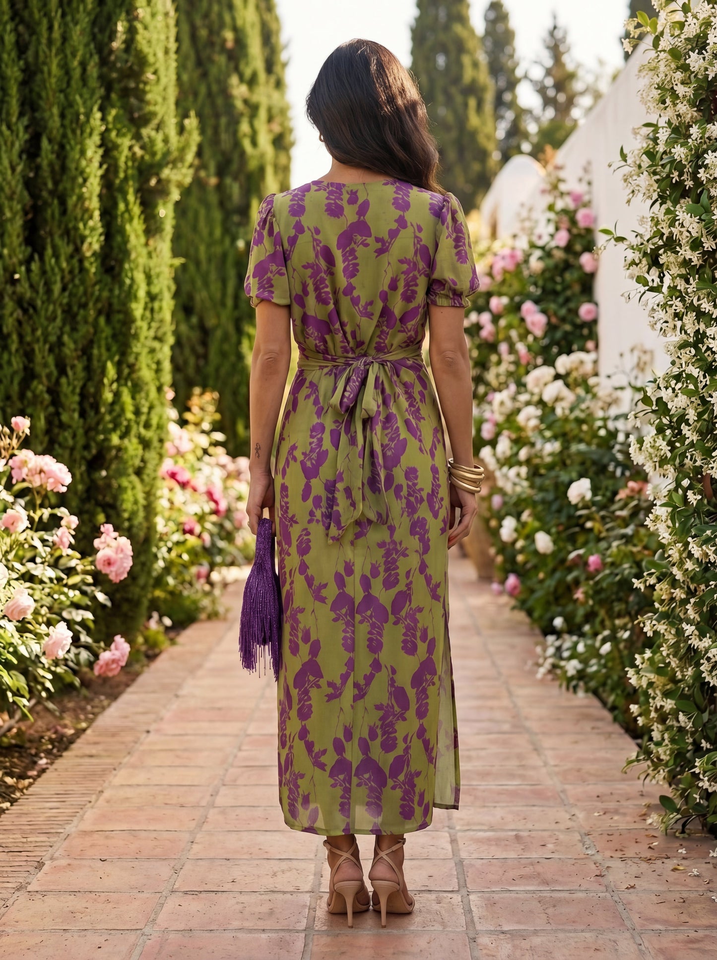 Angela | Abito Elegante in Tessuto Effetto Seta