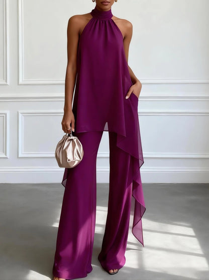 Cristiana | Completo con Top Halter e Pantaloni