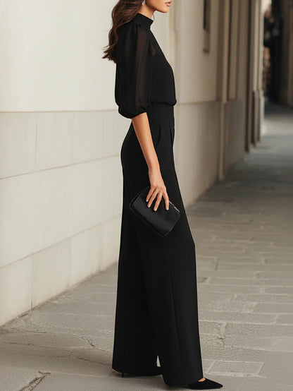 Monica | Completo Tre Pezzi in Chiffon Trasparente