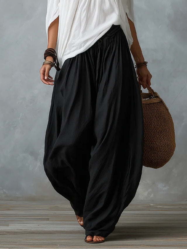 Nicole | Completo con Top a Spalle Scoperte e Pantaloni Lanterna