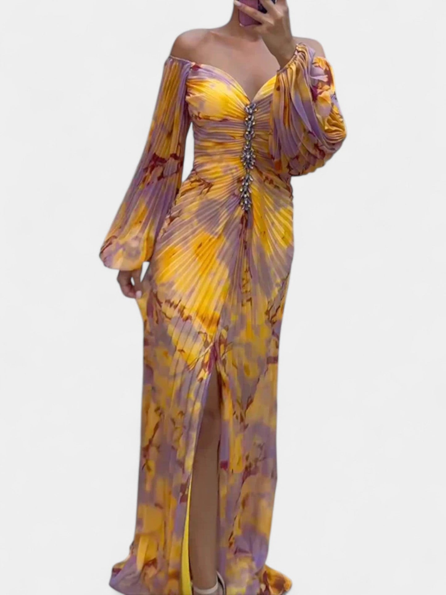 Lucia | Abito Maxi Elegante con Scollo a V