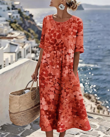 Vittoria | Elegante Abito Midi Floreale Estivo