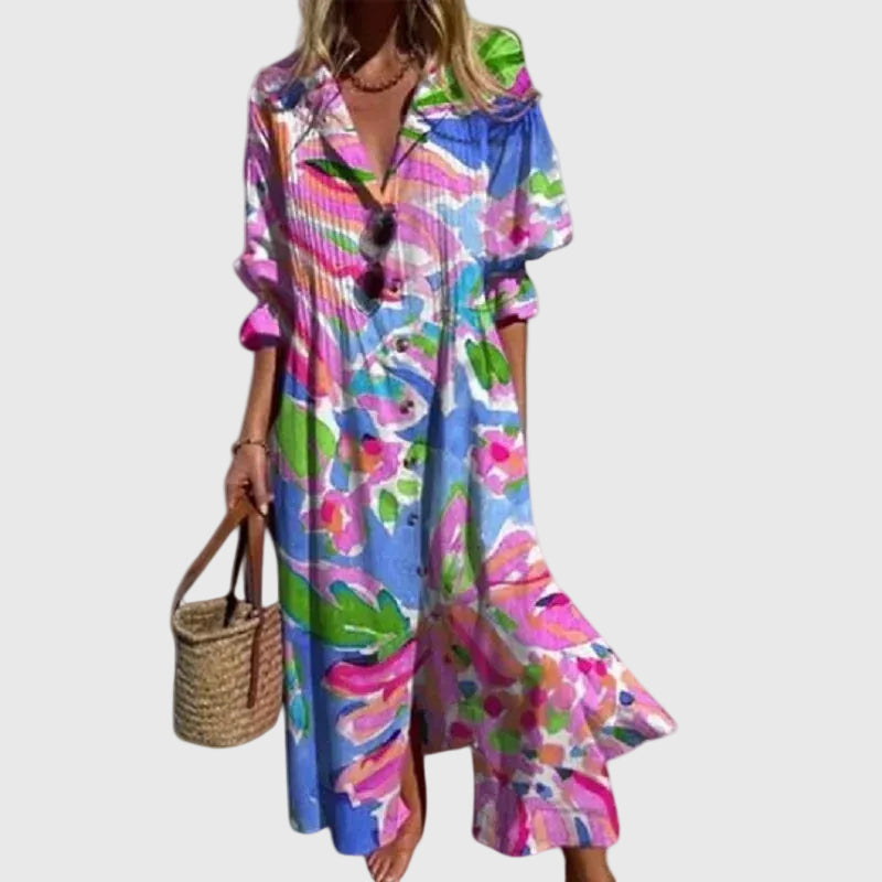 Raffaella | Elegante Abito Lungo dallo Stile Boho