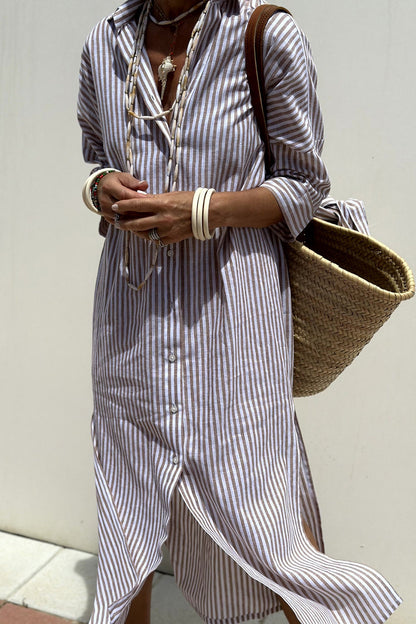 Rosaria | Abito Maxi Classico a Righe