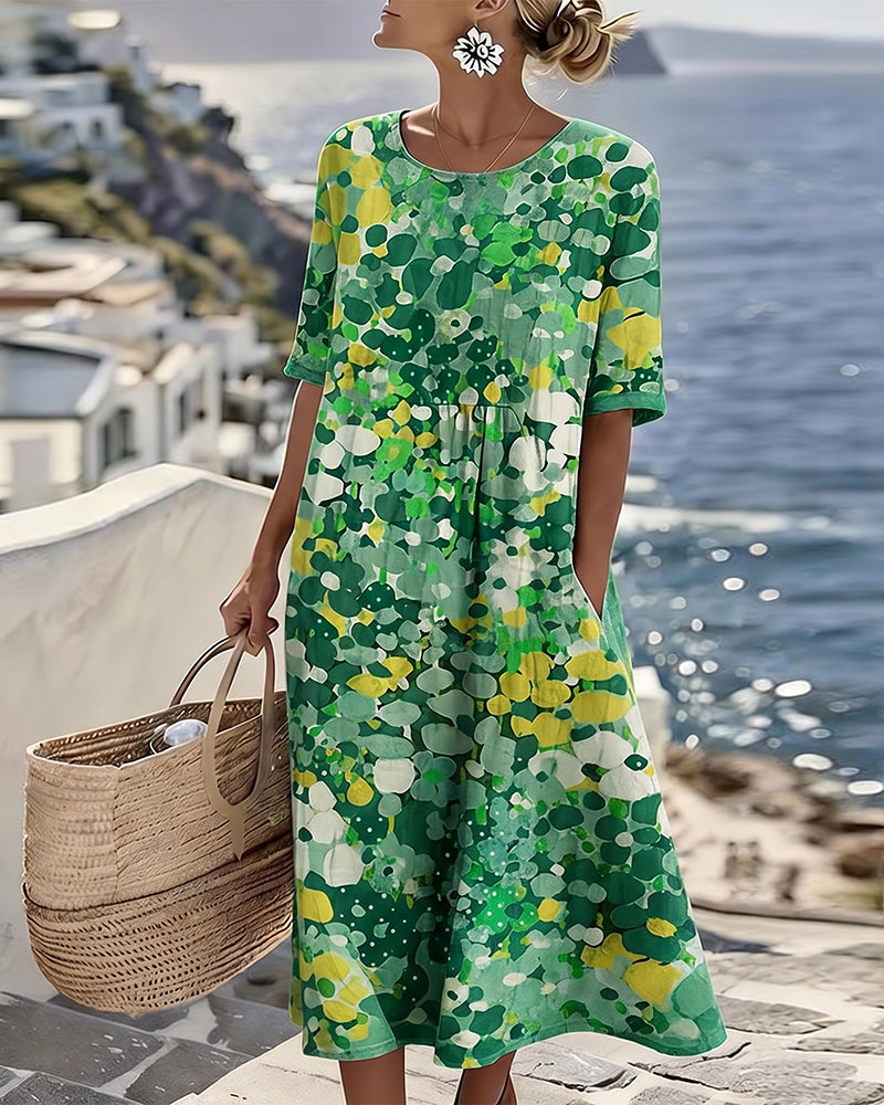 Vittoria | Elegante Abito Midi Floreale Estivo