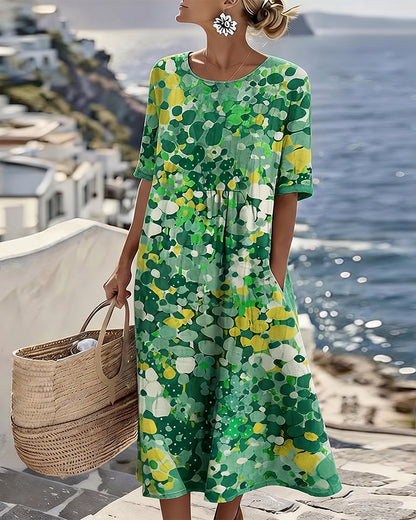 Vittoria | Elegante Abito Midi Floreale Estivo