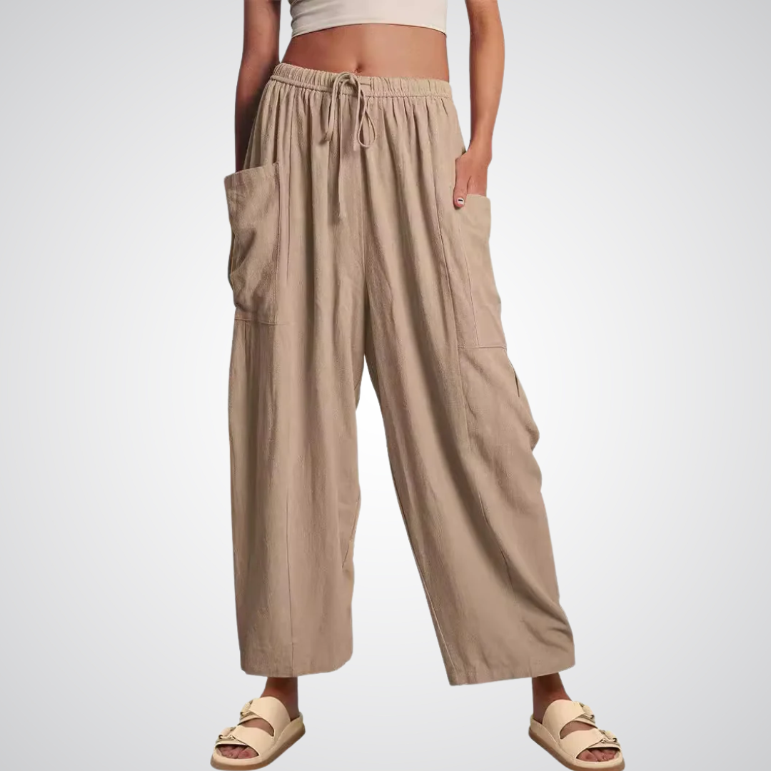 Raffaella | Pantaloni Comodi a Gamba Larga