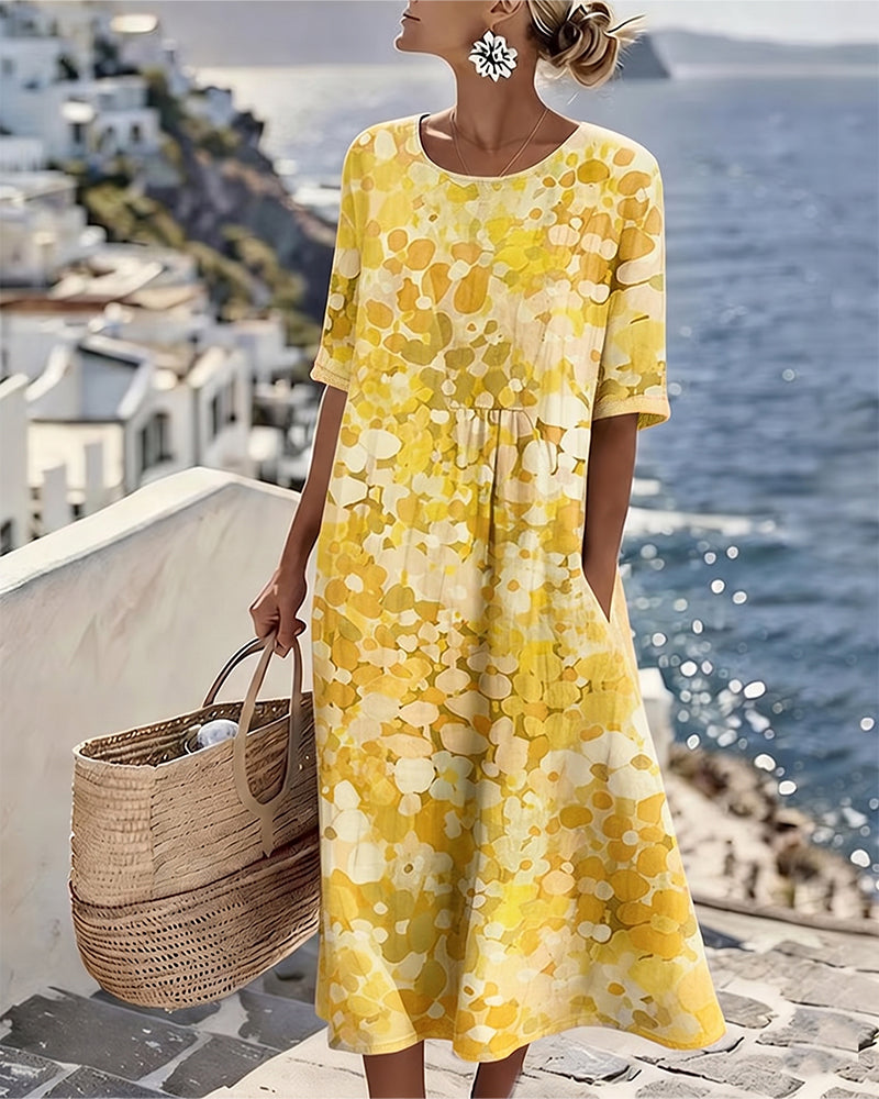 Vittoria | Elegante Abito Midi Floreale Estivo