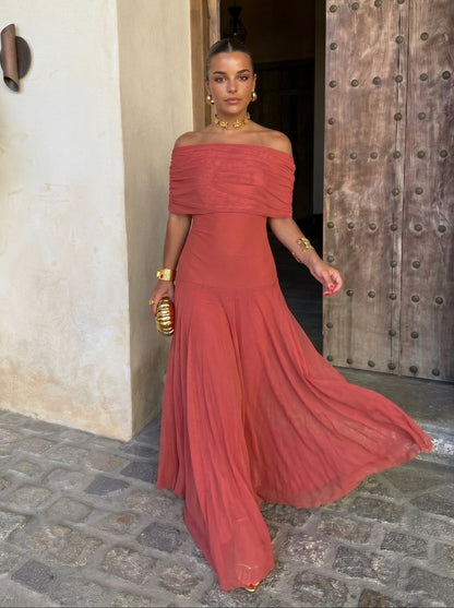 Silvia | Abito Elegante in Tulle Effetto Seta