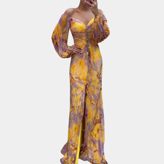 Lucia | Abito Maxi Elegante con Scollo a V