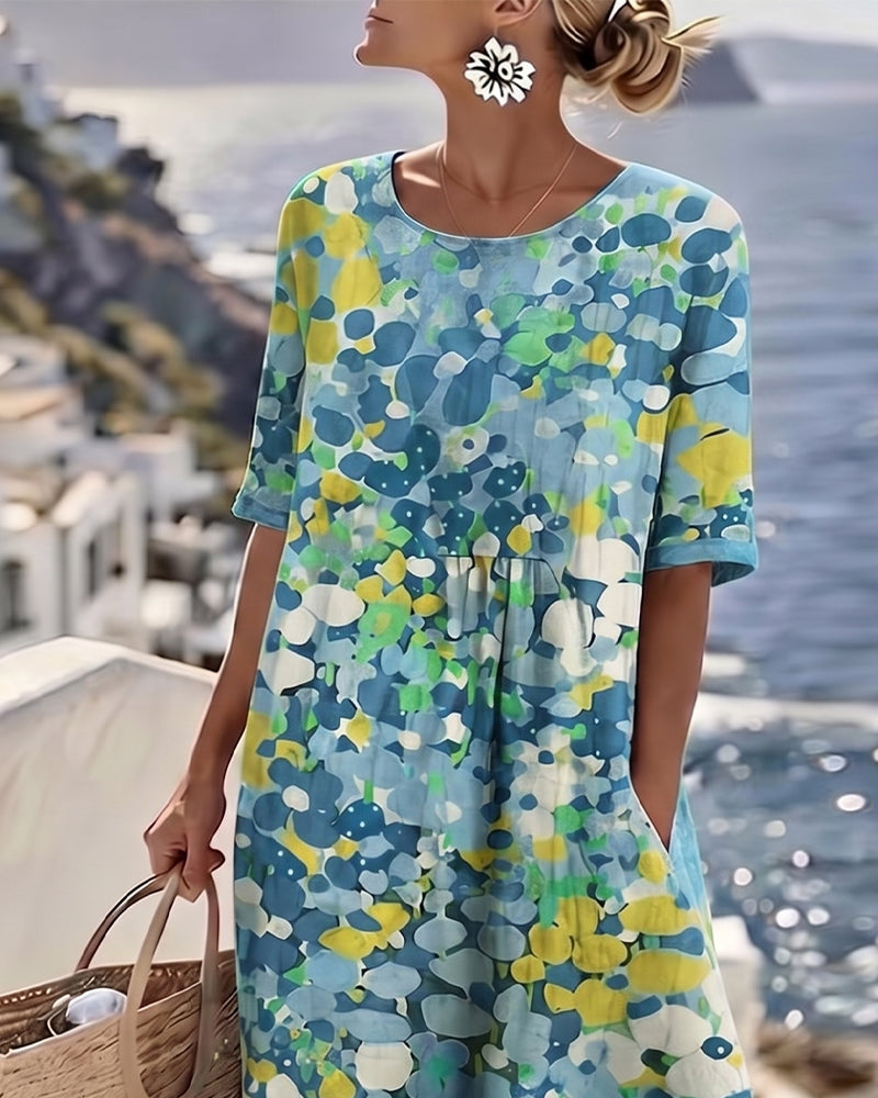 Vittoria | Elegante Abito Midi Floreale Estivo