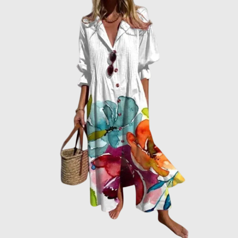 Raffaella | Elegante Abito Lungo dallo Stile Boho