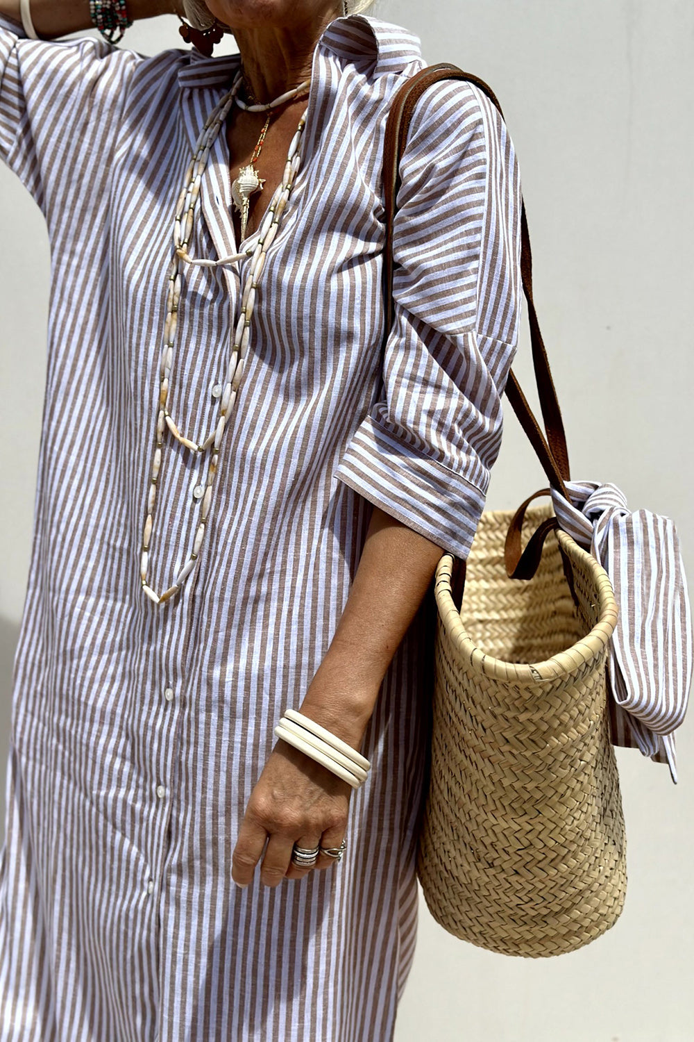 Rosaria | Abito Maxi Classico a Righe