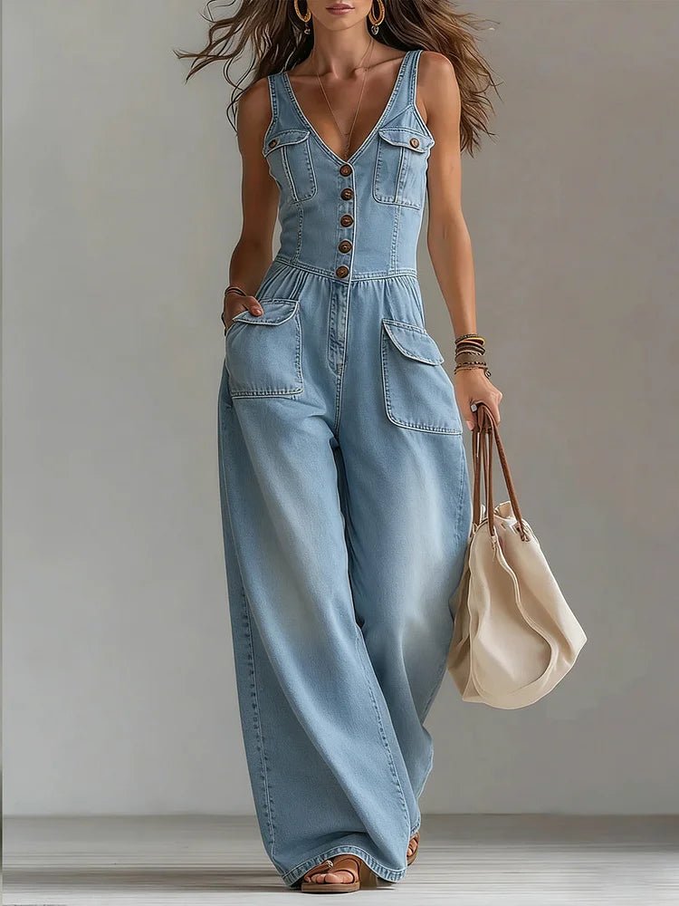 Gabriella | Tuta in Denim Ampia e Casual