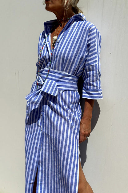 Rosaria | Abito Maxi Classico a Righe