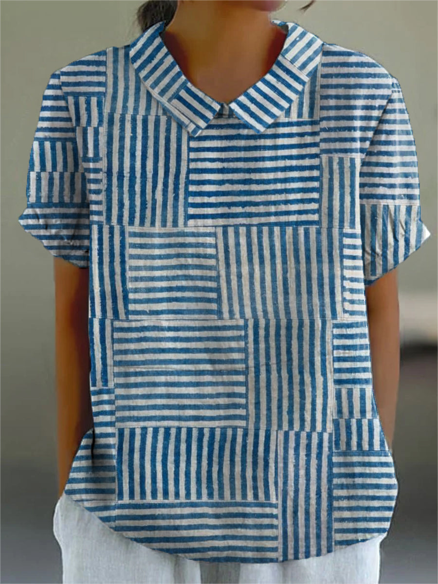 Ginevra | Camicia a Righe Patchwork