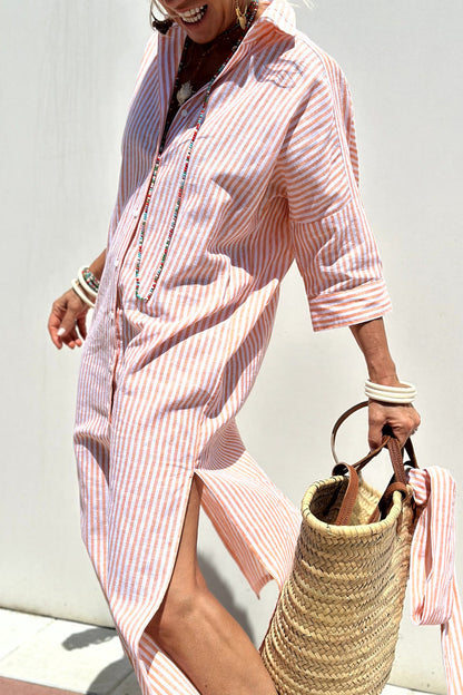 Rosaria | Abito Maxi Classico a Righe