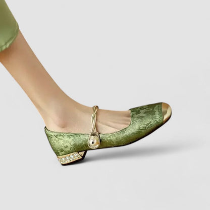 Rosalia | Scarpe Mary Jane Squadrate Testurizzate