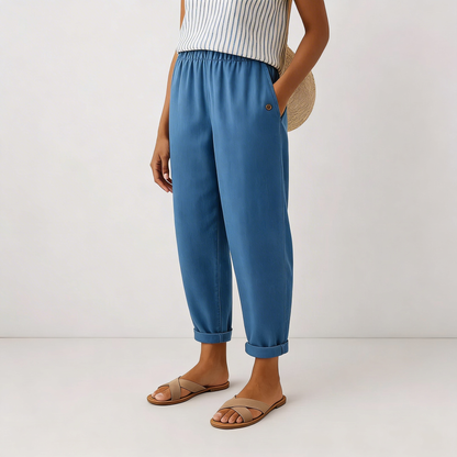 Vittoria | Pantaloni Classici Effetto Lino