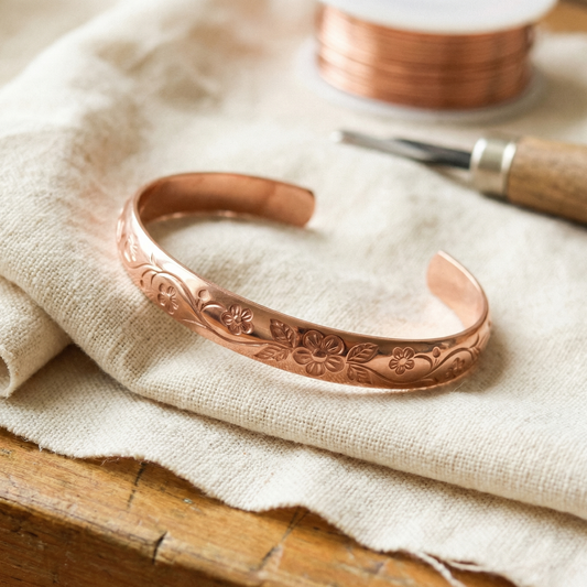 Antonina | Bracciale in Rame Fiore