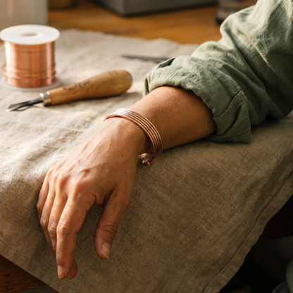 Carmela | Bracciale in Rame Cresta