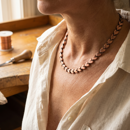 Rosaria | Collana in Rame Rovo