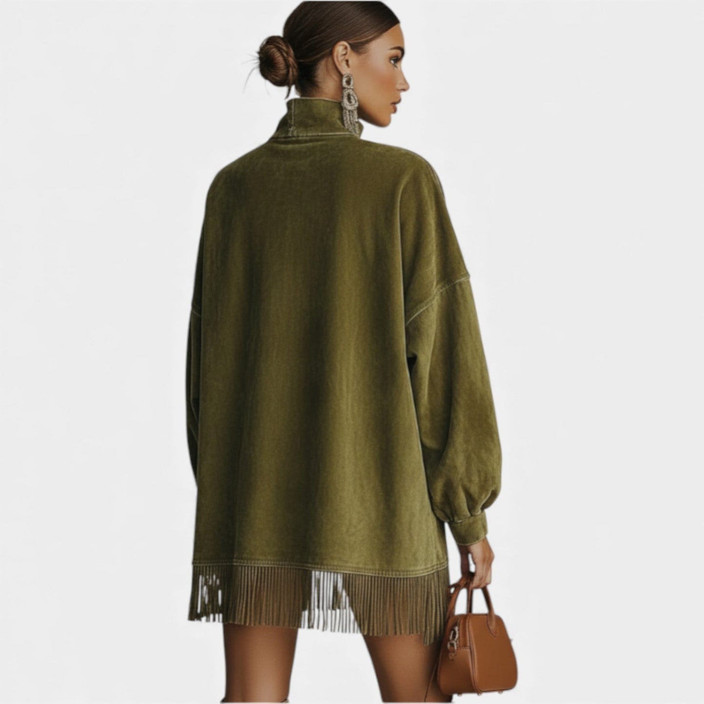 Rosa | Abito Elegante con Frange