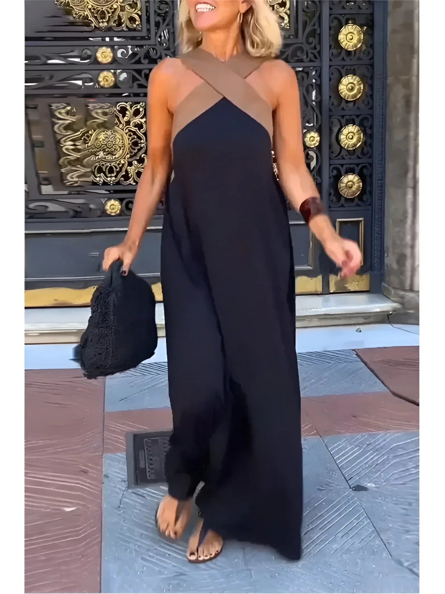 Teresa | Abito Maxi con Incrocio Frontale