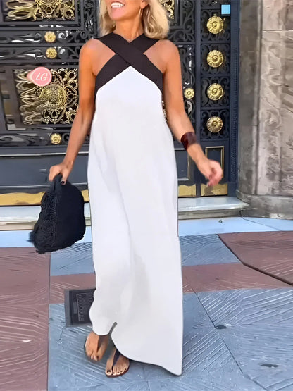 Teresa | Abito Maxi con Incrocio Frontale
