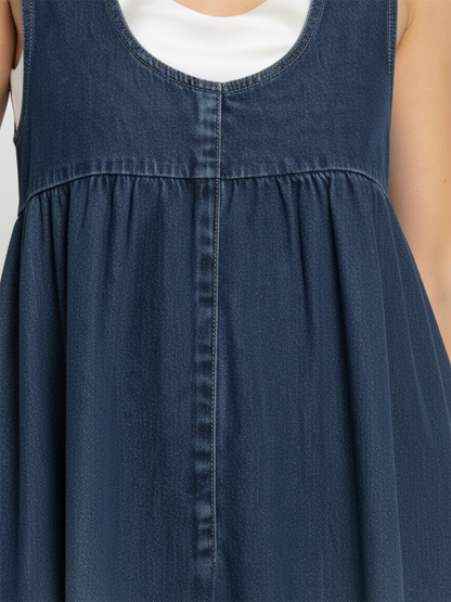 Priscilla | Abito Maxi in Denim Vintage Morbido