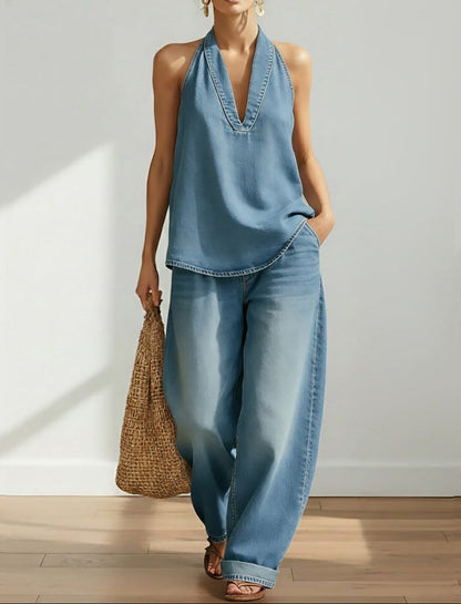 Melissa | Completo Due Pezzi in Denim Vintage Morbido