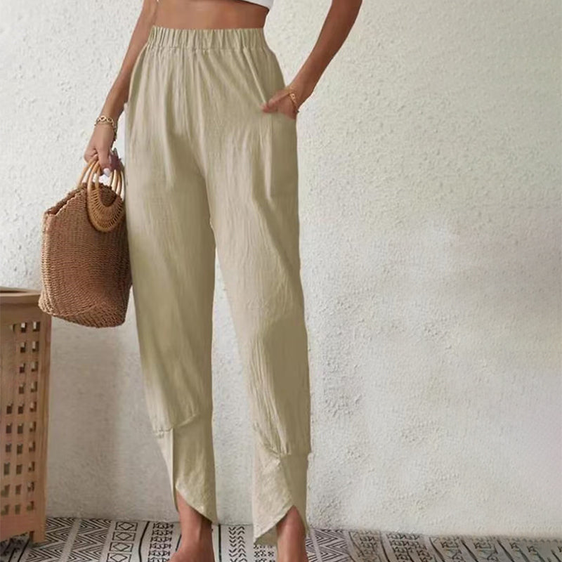 Chiara | Pantaloni con Orlo Sfrangiato