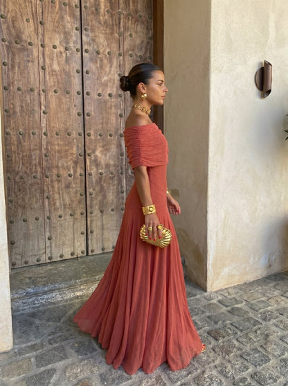 Silvia | Abito Elegante in Tulle Effetto Seta