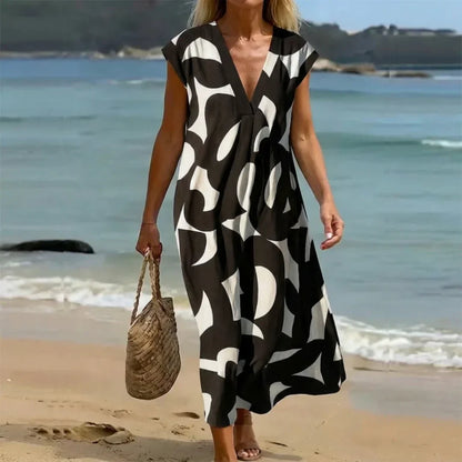 Angela | Abito Maxi con Dettagli Intagliati
