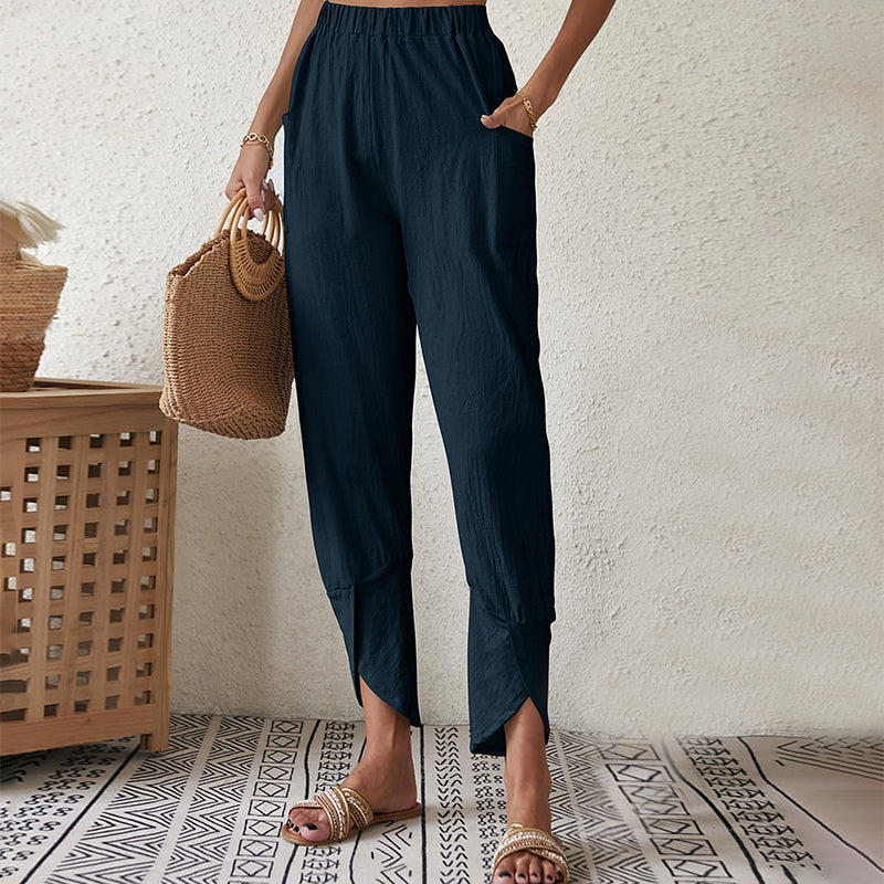 Chiara | Pantaloni con Orlo Sfrangiato