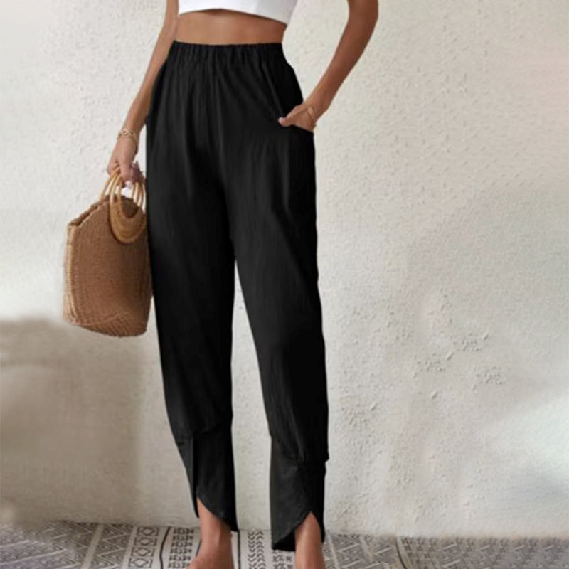Chiara | Pantaloni con Orlo Sfrangiato